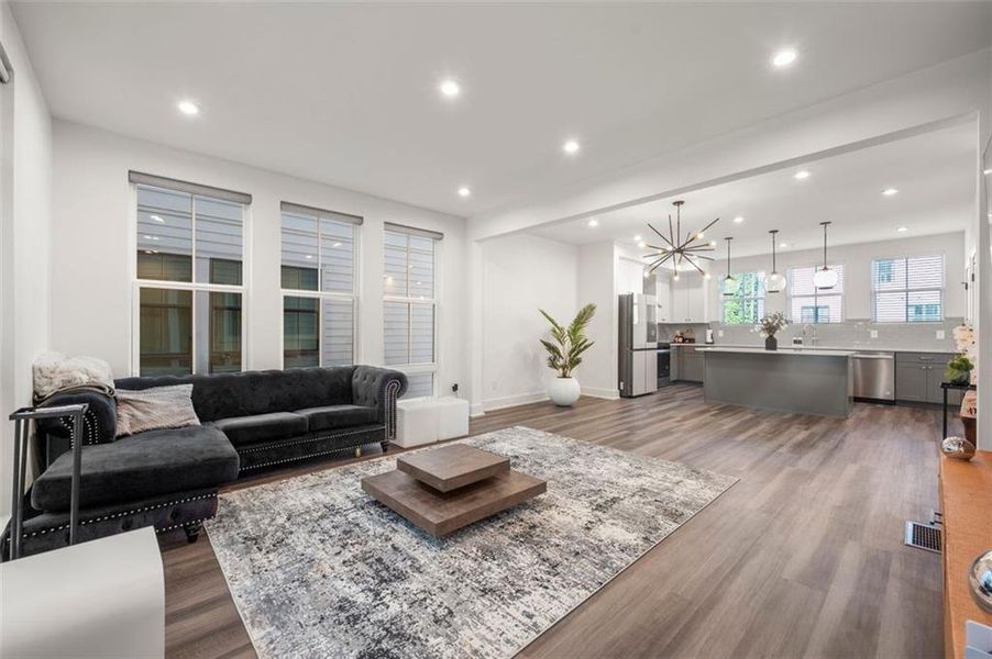 Furnished interior view inside a new home in , Atlanta (Image 6).