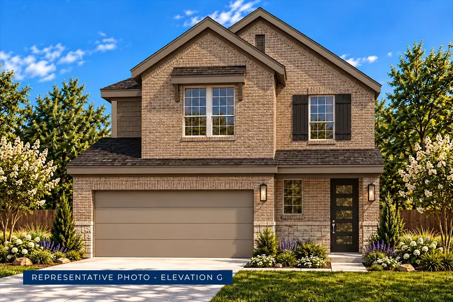 Representative exterior photo of a completed home built from the Harrison F by First Texas Homes in Oaklawn, Van Alstyne, TX (Image 25).