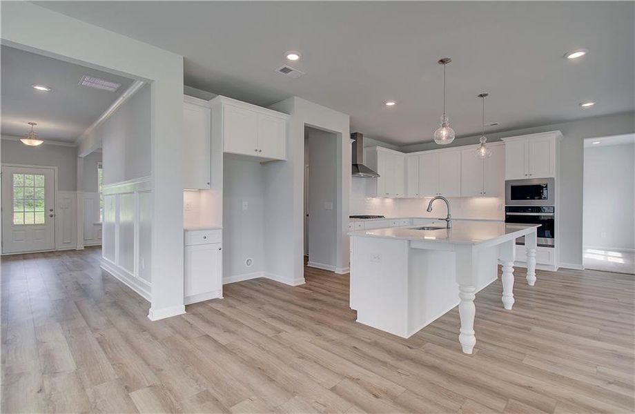 Furnished interior view inside a new home in Cambria at Traditions, Hampton (Image 9). Furnished interior view inside a new home in Cambria at Traditions, Hampton (Image 9).
