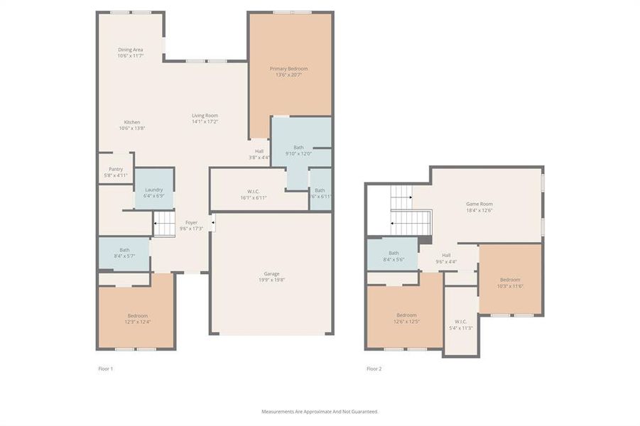2D floor plan layout of this home in Stonehaven, Caddo Mills, TX (Image 6).