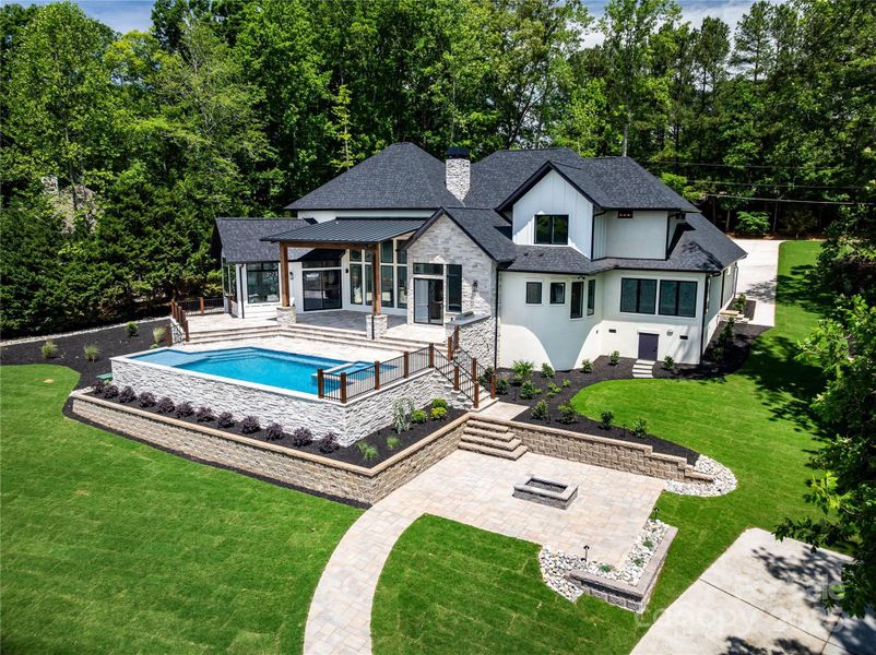 Front exterior of a new home in , Mooresville, NC, highlighting curb appeal (Image 1). Front exterior of a new home in , Mooresville, NC, highlighting curb appeal (Image 1).