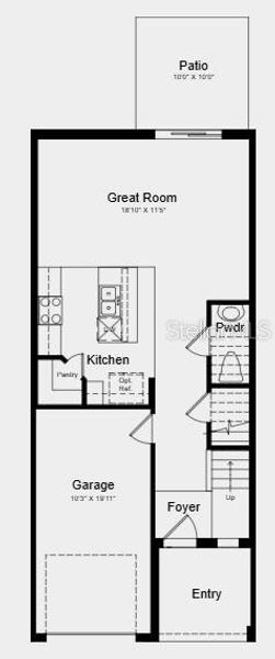 2D floor plan layout of this home in Waterstone, Groveland, FL (Image 3). 2D floor plan layout of this home in Waterstone, Groveland, FL (Image 3).