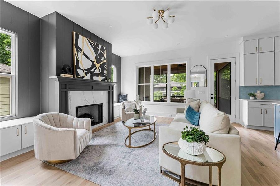 Furnished interior view inside a new home in , Atlanta (Image 38).