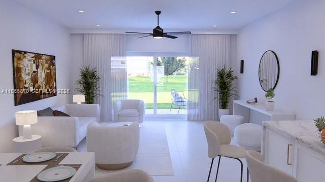 Furnished interior view inside a new home in , Fort Lauderdale (Image 8).