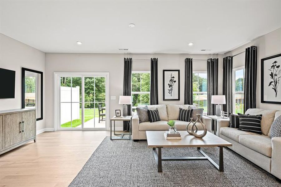 Representative furnished interior of a home built from the Roxbury Grande by Ryan Homes in Griffin Farm Townes, Pittsboro (Image 11).