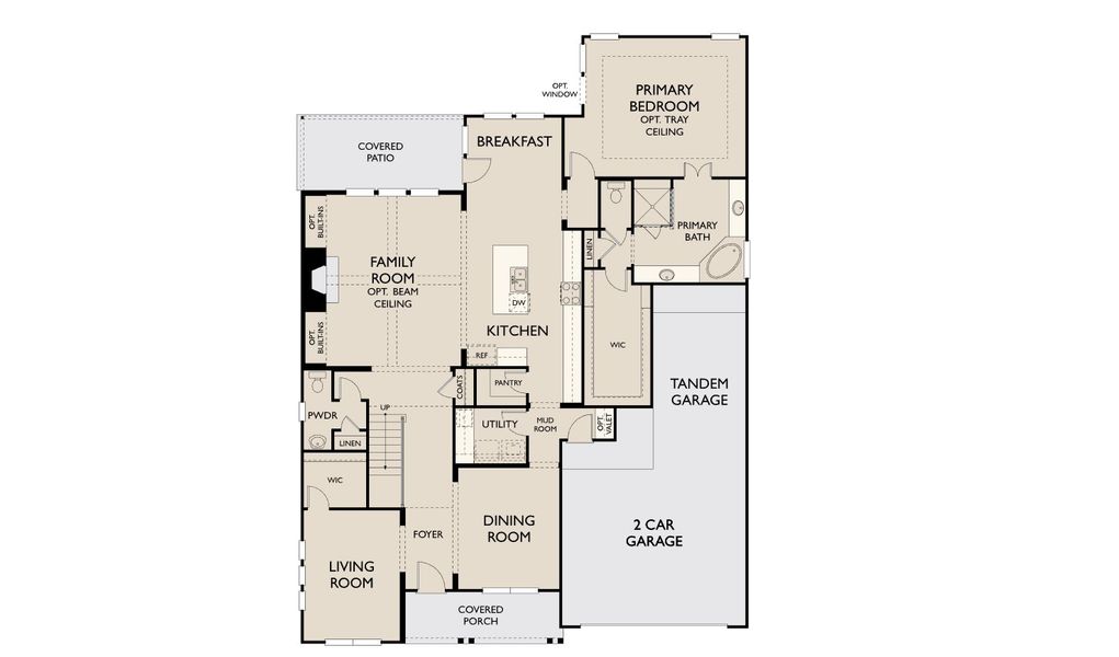 2D floor plan layout for the Hathaway by Ashton Woods in Wildrye 60ft, Waller, TX (Image 4).