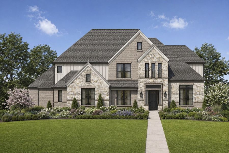 Representative exterior photo of a completed home built from the The Carmelita by Lillian Custom Homes in Emerson Farms, Rockwall, TX (Image 2). Representative exterior photo of a completed home built from the The Carmelita by Lillian Custom Homes in Emerson Farms, Rockwall, TX (Image 2).
