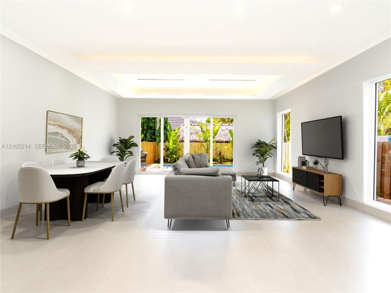 Furnished interior view inside a new home in , Fort Lauderdale (Image 8). Furnished interior view inside a new home in , Fort Lauderdale (Image 8).
