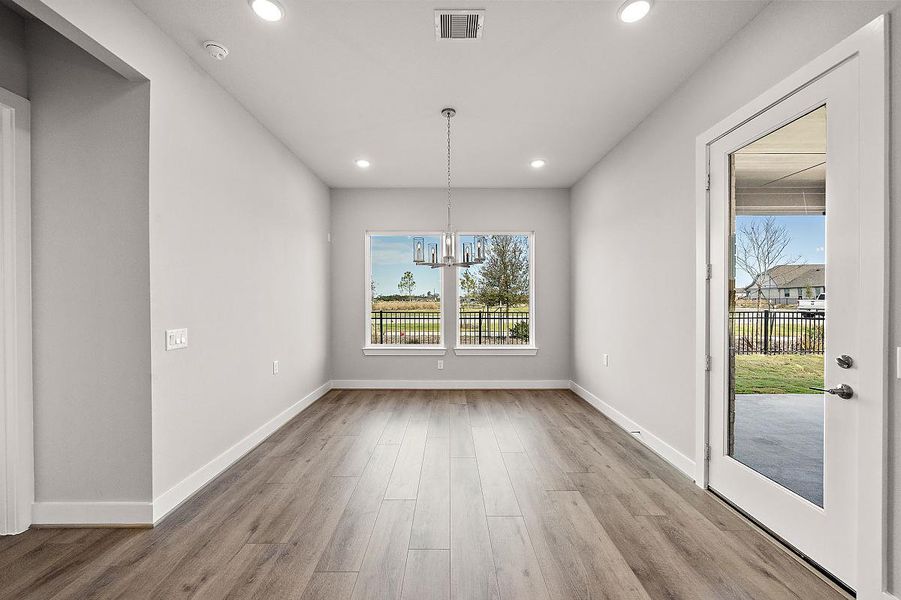 Representative unfurnished interior of a home built from the Dogwood by Caldwell Homes in The Highlands, Porter (Image 33). Representative unfurnished interior of a home built from the Dogwood by Caldwell Homes in The Highlands, Porter (Image 33).