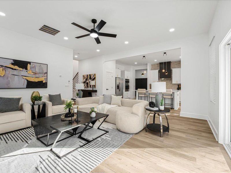 Furnished interior view inside a new home in , Dallas (Image 12).