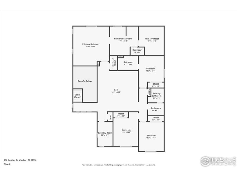 2D floor plan layout of this home in Prairie Song, Windsor, CO (Image 6).