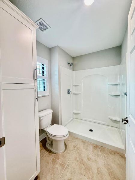 Private Toilet- Shower plus Storage