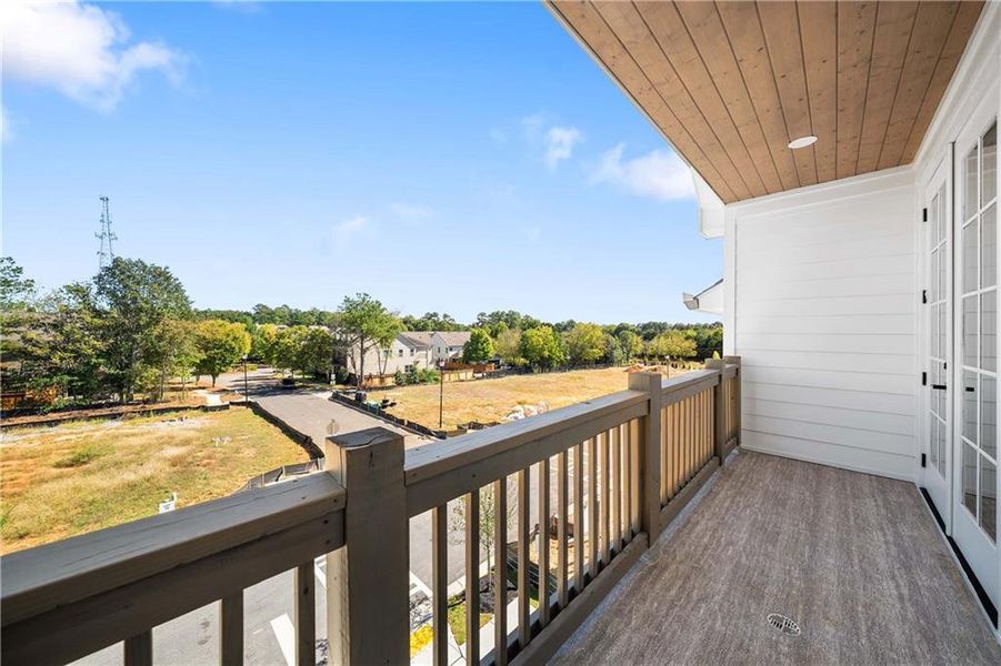 Exterior details and patio area of a home in Echo at Crabapple, Milton (Image 31).