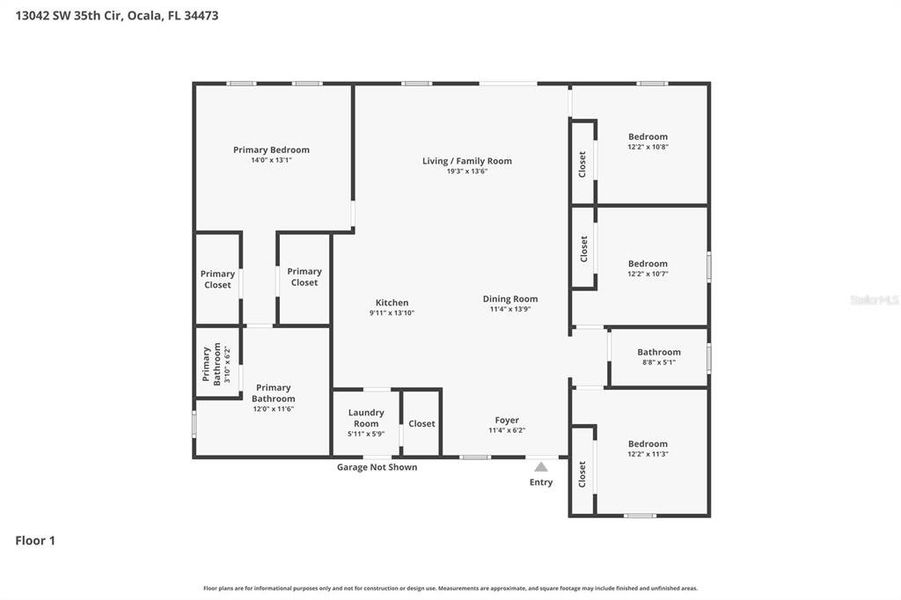 2D floor plan layout of this home in , Ocala, FL (Image 5).