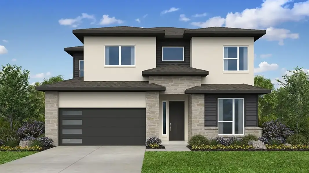 Representative exterior photo of a completed home built from the Anderson by Taylor Morrison in Eastwood, Manor, TX (Image 26).