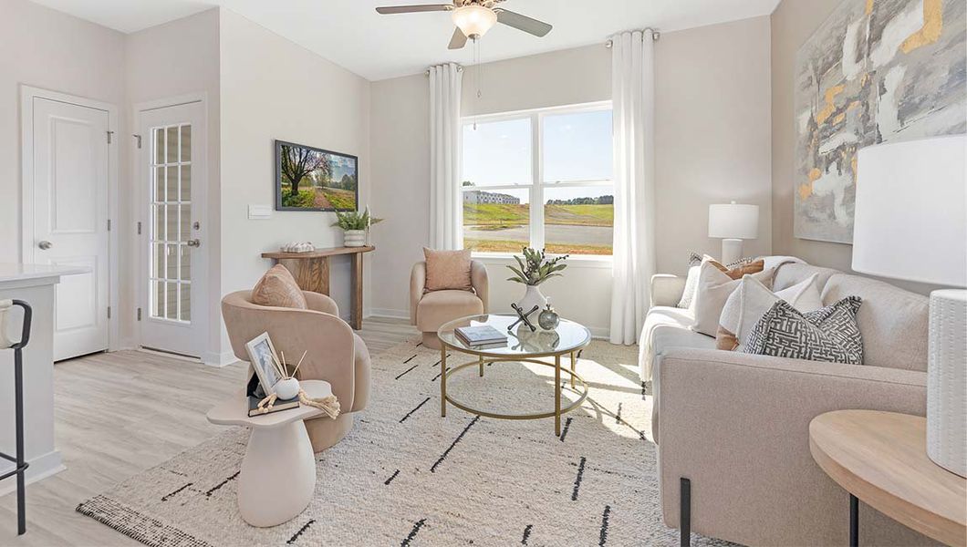 Representative furnished interior of a home built from the Maywood by D.R. Horton in The Townes at Troutman, Troutman (Image 9).