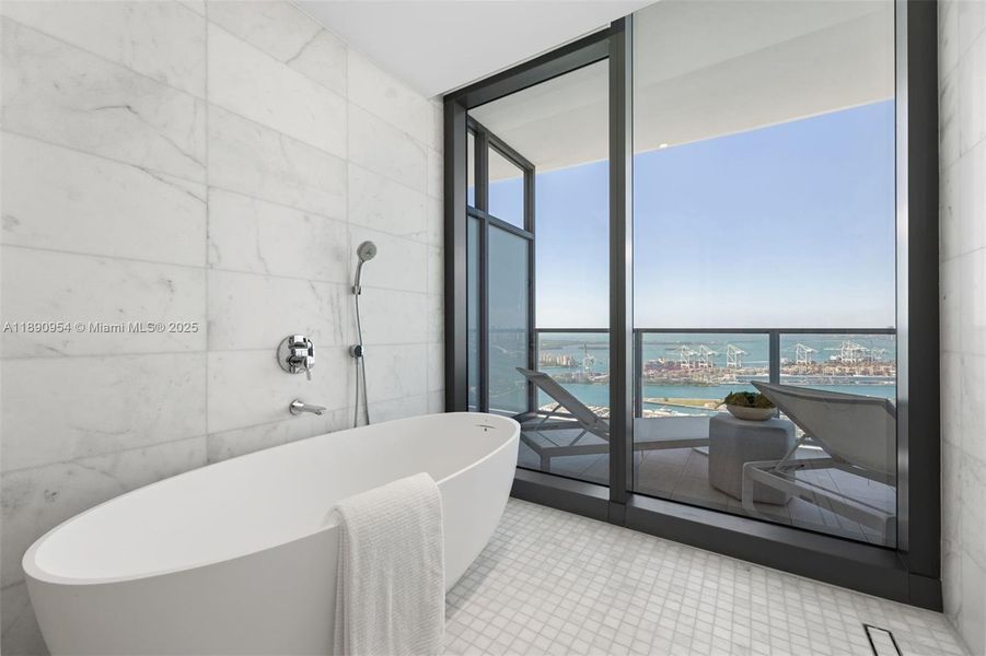 Furnished interior view inside a new home in Five Park, Miami Beach (Image 3). Furnished interior view inside a new home in Five Park, Miami Beach (Image 3).