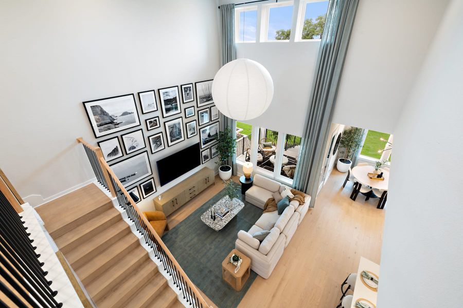 Furnished interior view inside a new home in Heritage, Dripping Springs (Image 39).