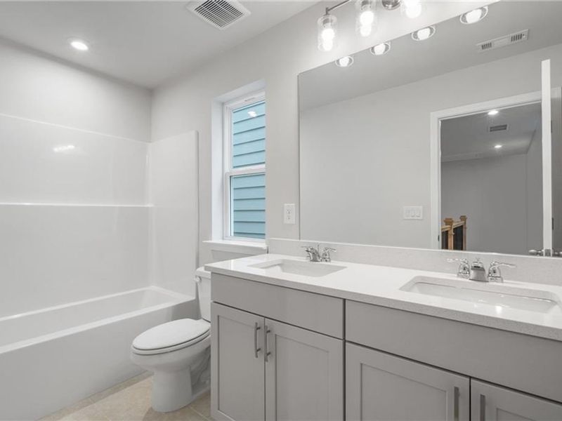 Furnished interior view inside a new home in The Village at Shallowford, Kennesaw (Image 27). Furnished interior view inside a new home in The Village at Shallowford, Kennesaw (Image 27).