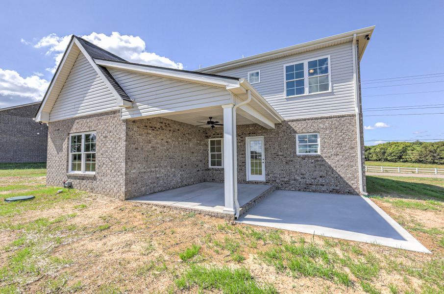 Exterior details and patio area of a home in Collin's Place, Decherd (Image 24).