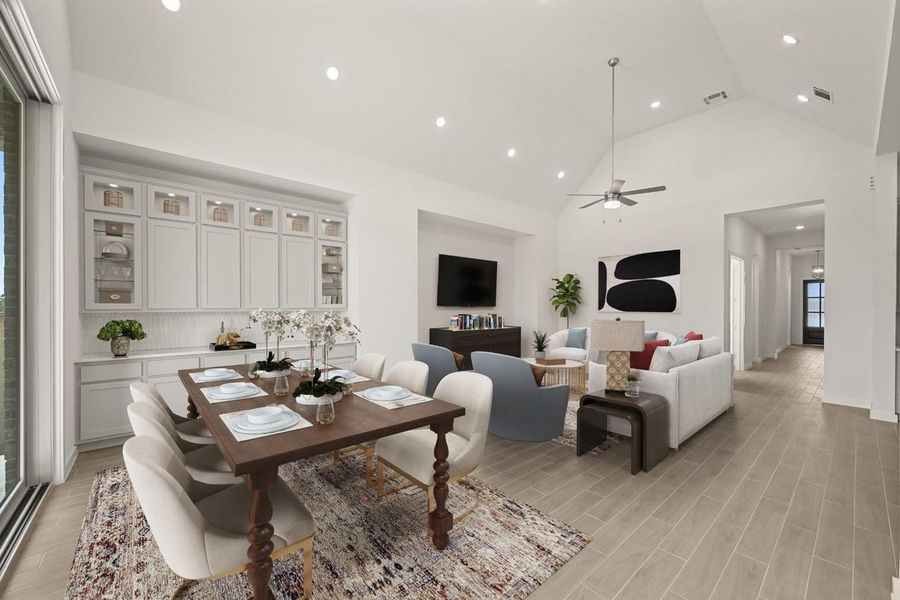 Dining/Family Room - Virtually Staged