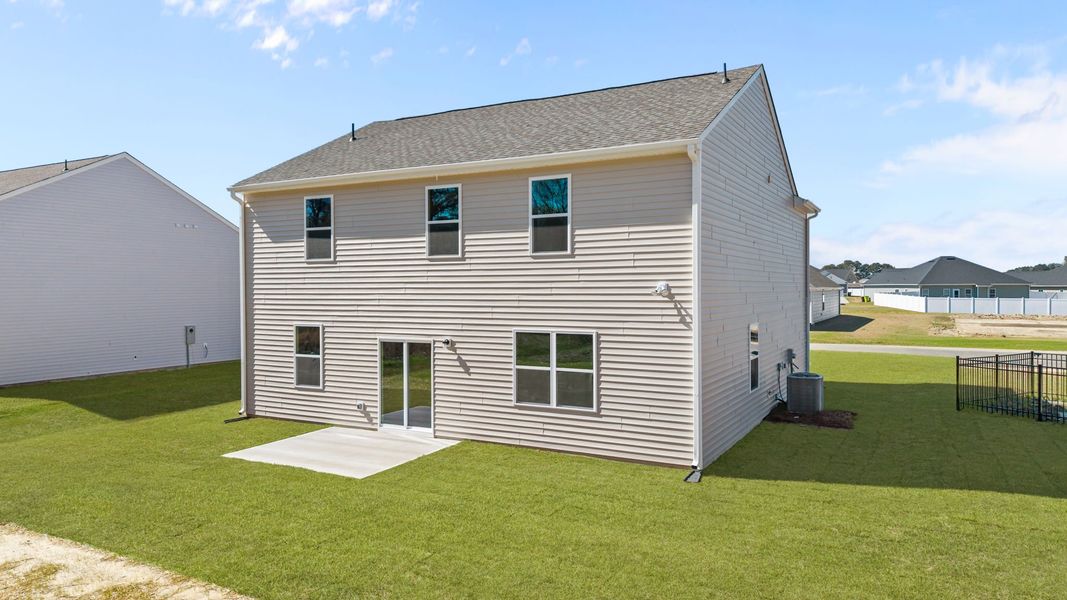 Exterior details and patio area of a home in Villa Grande, Winterville (Image 17).