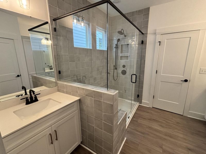 Furnished interior view inside a new home in Villas at Prestwick, Mooresville (Image 6). Furnished interior view inside a new home in Villas at Prestwick, Mooresville (Image 6).