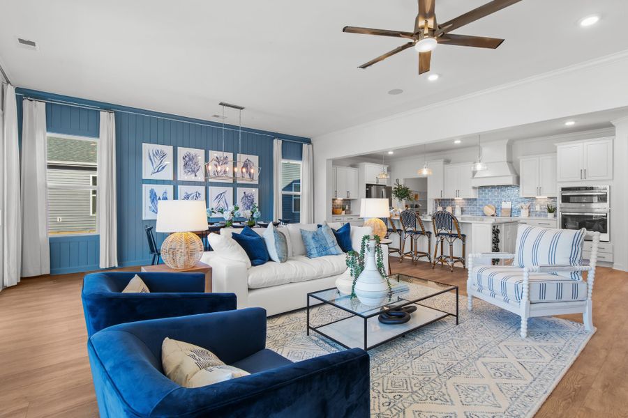 Representative furnished interior of a home built from the The Longboard by Chesapeake Homes in Coastal Club of the Carolinas, Calabash (Image 13).