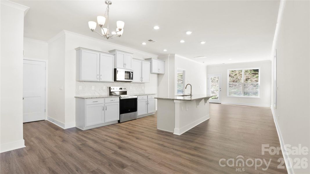 Furnished interior view inside a new home in , Weaverville (Image 5).