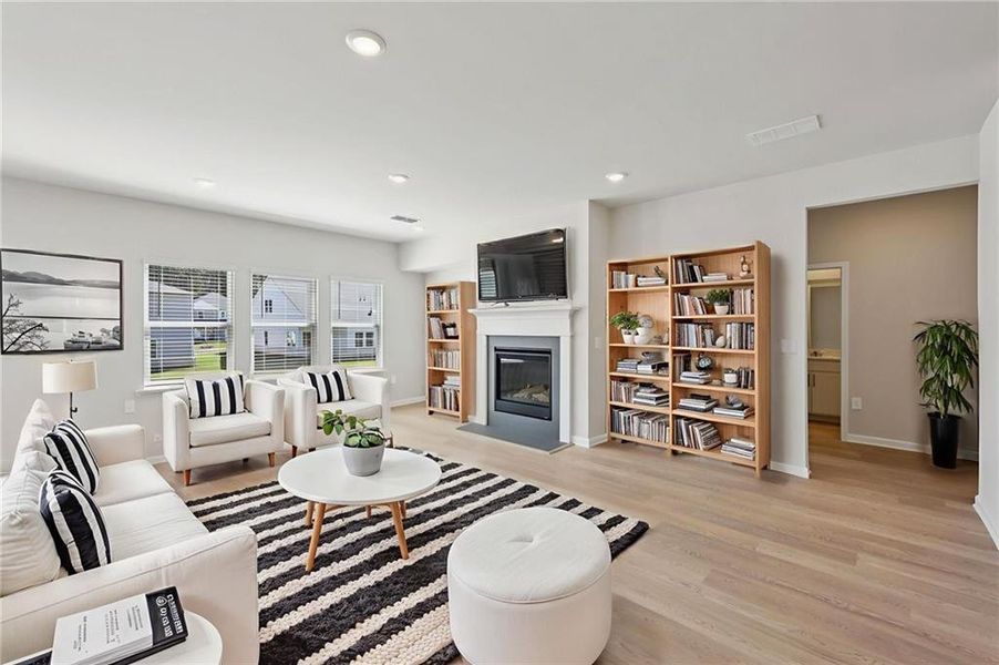Furnished interior view inside a new home in Parkside at Grayson, Grayson (Image 6).