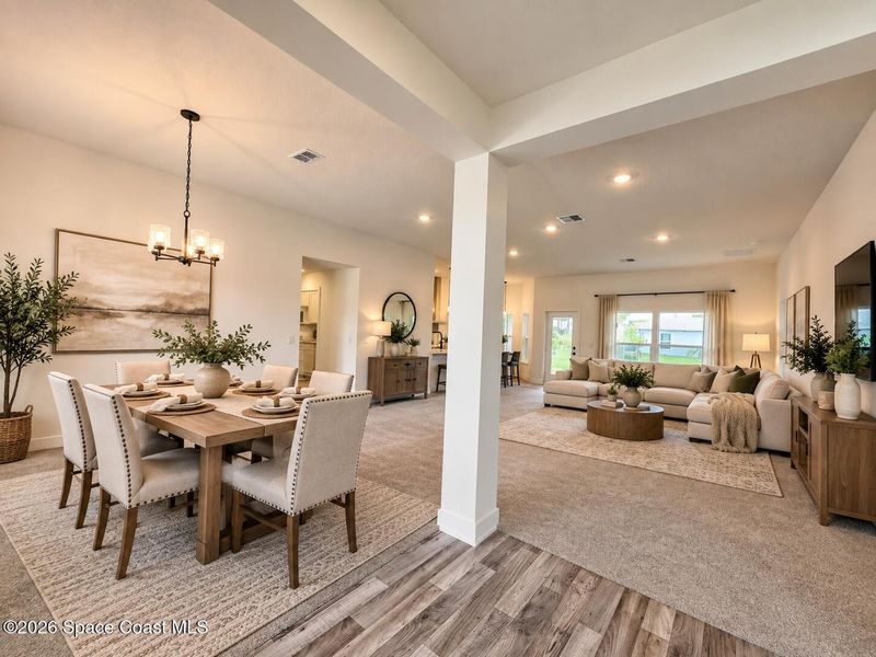 Furnished interior view inside a new home in Palm Bay, Palm Bay (Image 5). Furnished interior view inside a new home in Palm Bay, Palm Bay (Image 5).