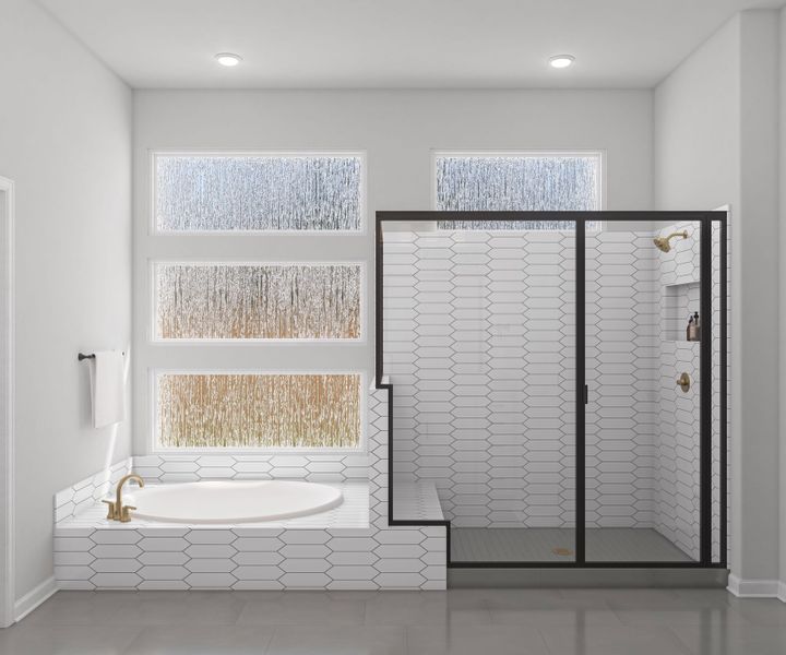 Representative furnished interior of a home built from the Enfield by Tri Pointe Homes in Lariat, Liberty Hill (Image 19).