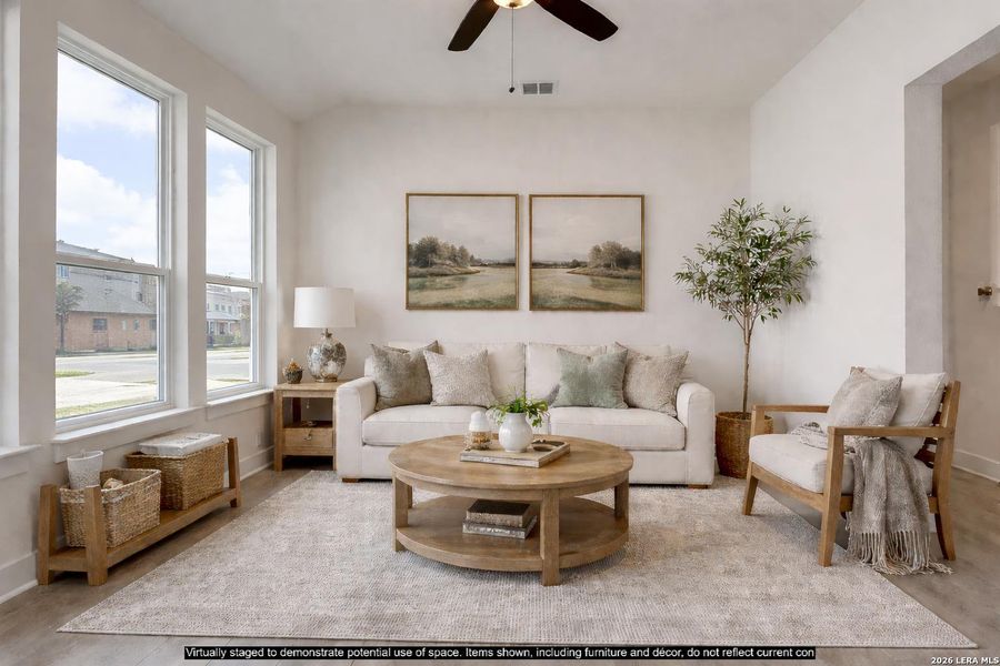 Furnished interior view inside a new home in Megan's Landing, Castroville (Image 8). Furnished interior view inside a new home in Megan's Landing, Castroville (Image 8).