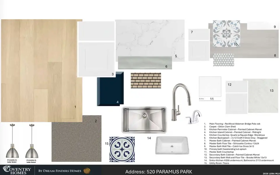 Sample of building materials used in homes in Buffalo Crossing, Cibolo (Image 4).