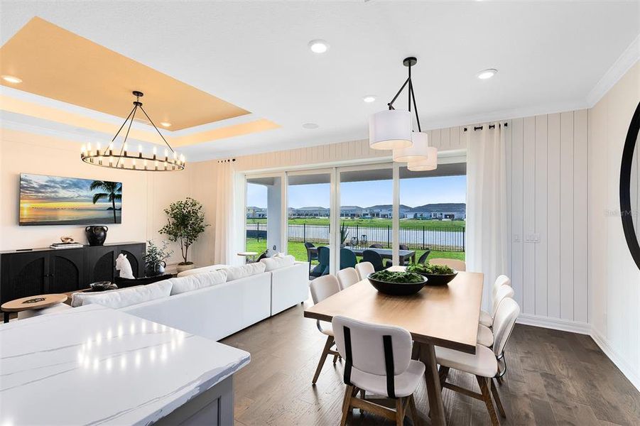 Model Home Design Only. Pictures and furnishings are for illustrative purposes only. Elevations, colors and options may vary. Furniture is for model home staging only.?