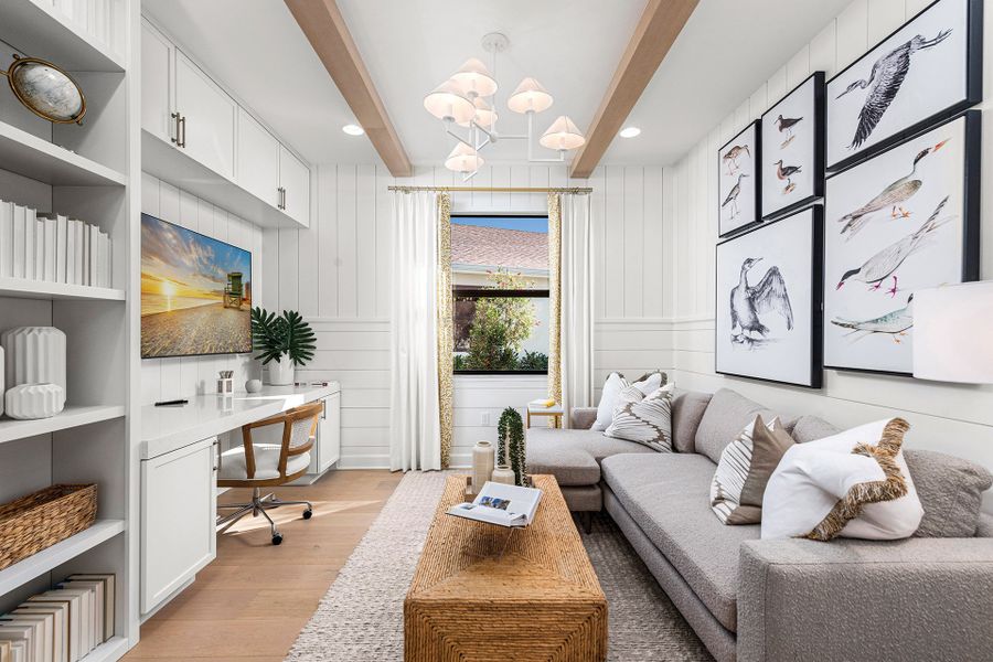 Representative furnished interior of a home built from the Eleuthera by GL Homes in Valencia Harbor (55+), Fort Myers (Image 11).