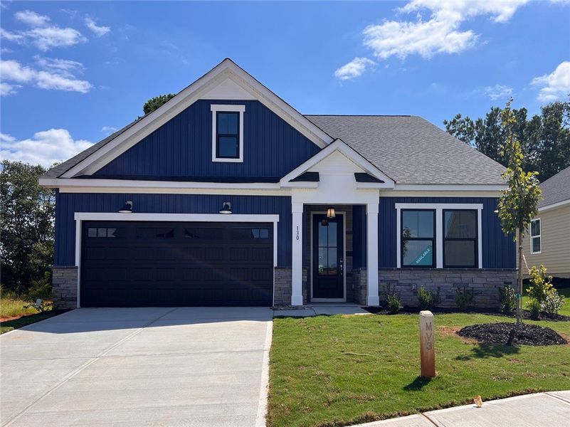 Front exterior of a new home in The Meadows at Midway, Anderson, SC, highlighting curb appeal (Image 1). Front exterior of a new home in The Meadows at Midway, Anderson, SC, highlighting curb appeal (Image 1).