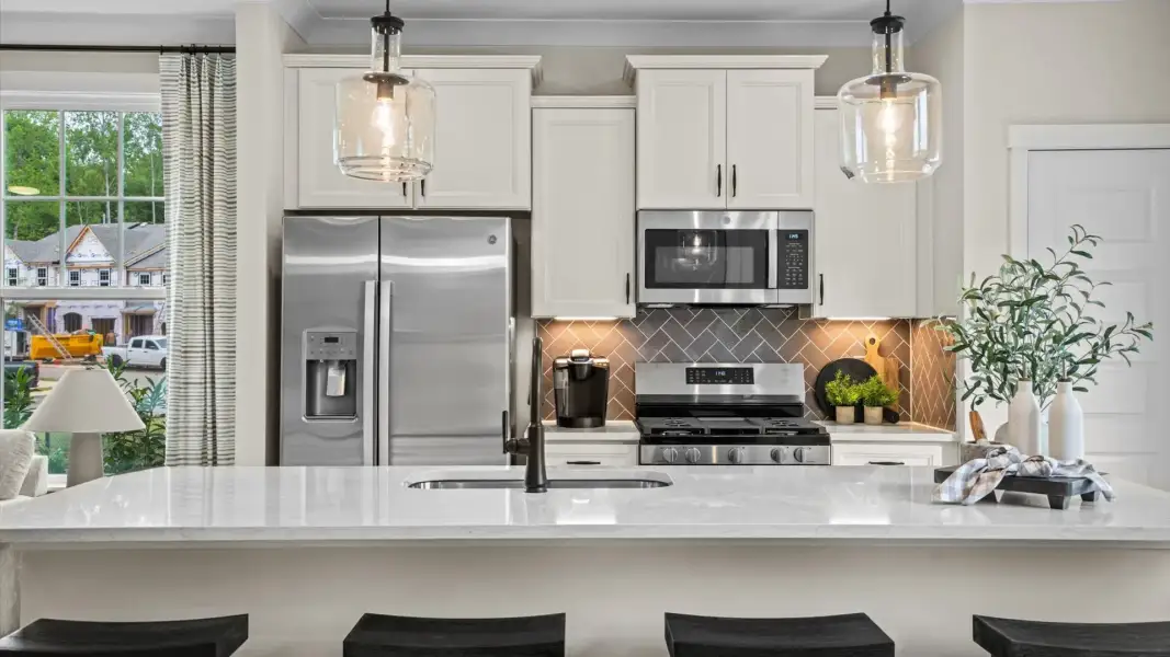 Furnished interior view inside a new home in North First Street Townes, Mebane (Image 13).