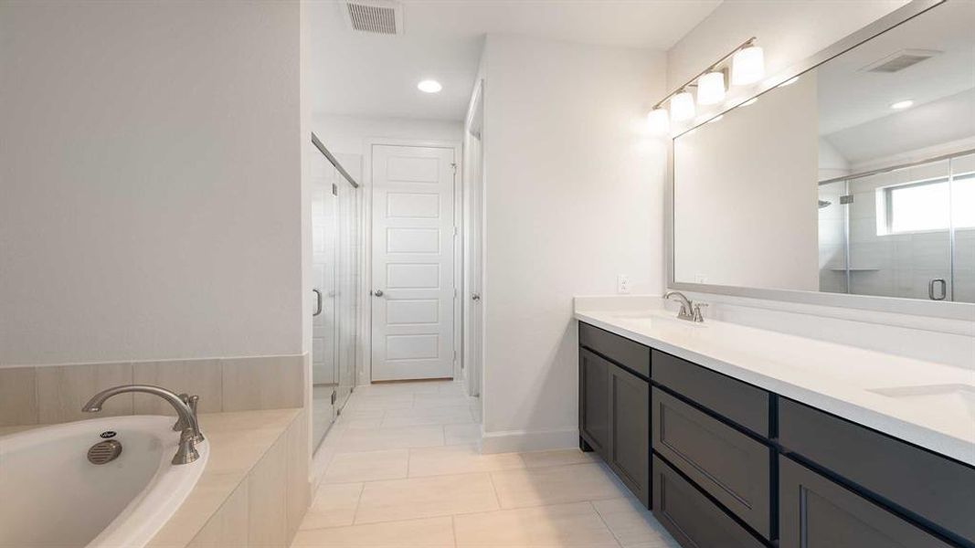 Furnished interior view inside a new home in The Heights At Uptown Celina 45', Celina (Image 9).