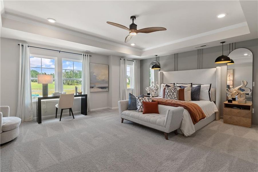 Furnished interior view inside a new home in Enclave at Evergreen, Fairburn (Image 24).