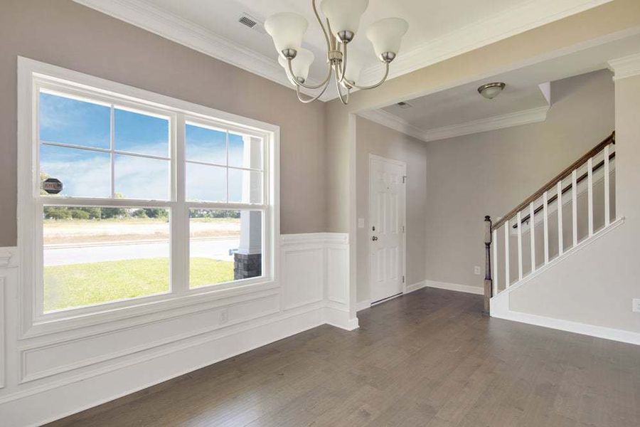 Representative unfurnished interior of a home built from the Drayton by Caviness & Cates Communities in Bartlett Manor, Youngsville (Image 70).