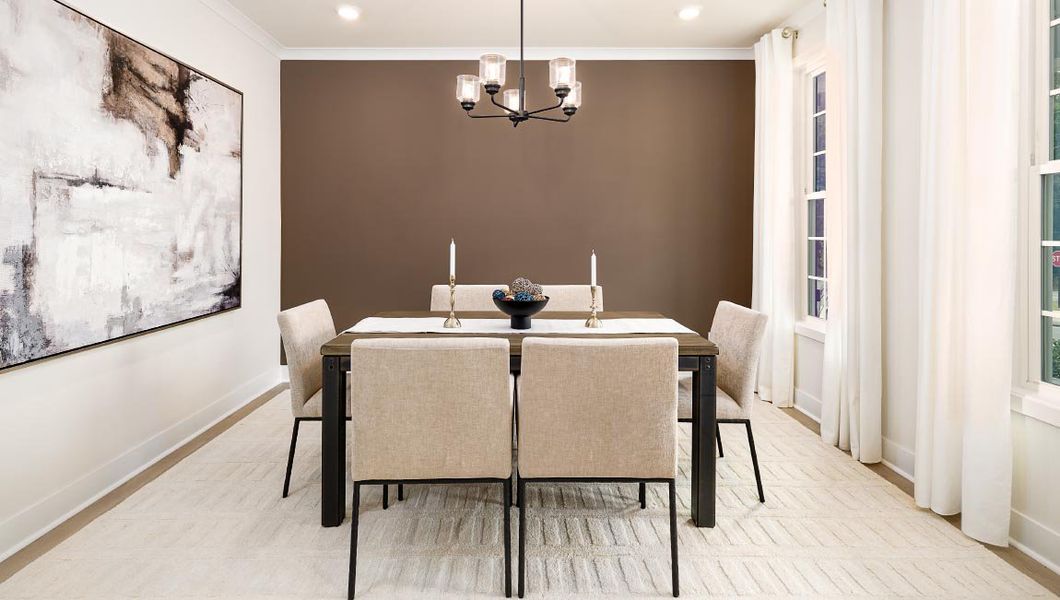 Furnished interior view inside a new home in Sanctuary at Southgate, Indian Trail (Image 9). Furnished interior view inside a new home in Sanctuary at Southgate, Indian Trail (Image 9).
