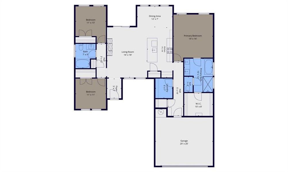2D floor plan layout of this home in , Dallas, TX (Image 4).