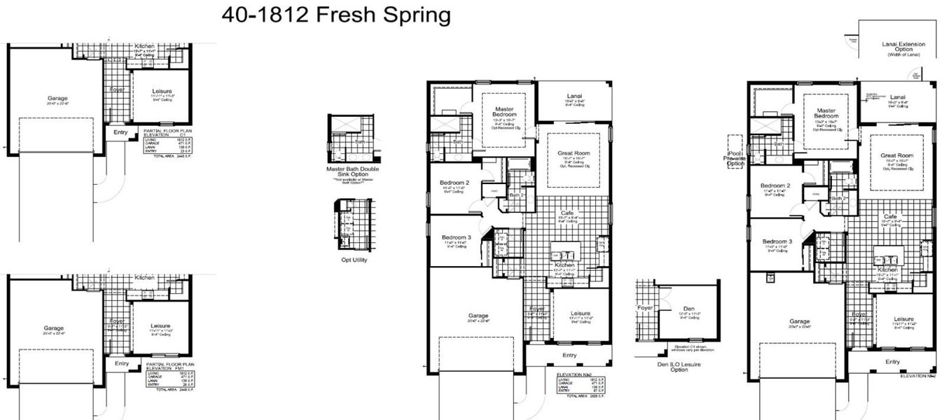 2D floor plan layout of this home in SkySail, Naples, FL (Image 5).