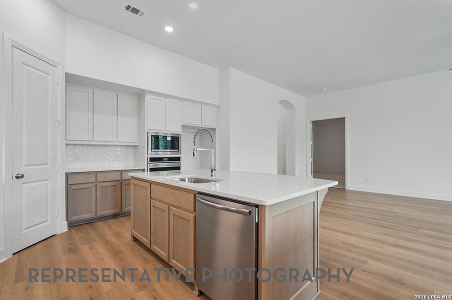 Furnished interior view inside a new home in Alsatian Oaks, Castroville (Image 5).