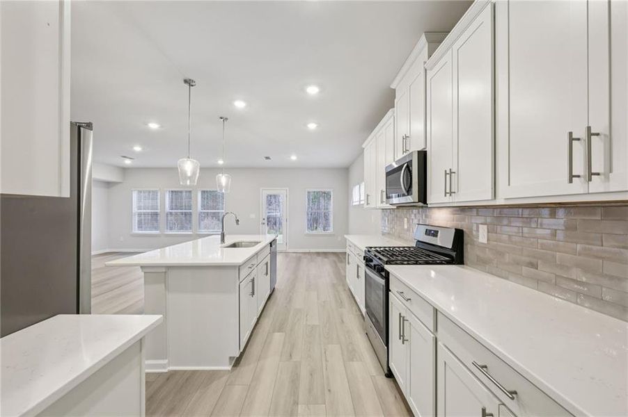 Furnished interior view inside a new home in Parkside at Grayson, Grayson (Image 8).