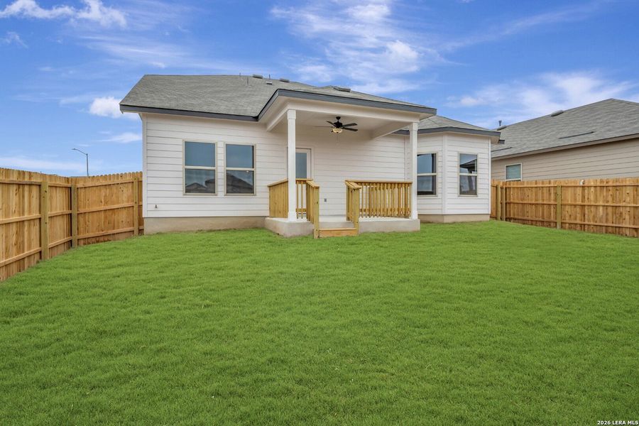 Exterior details and patio area of a home in Winding Brook, San Antonio (Image 27).