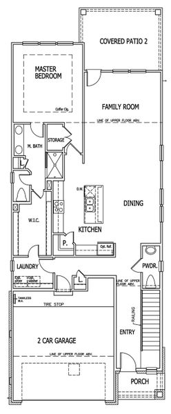 2D floor plan layout of this home in Mayfair, New Braunfels, TX (Image 2).
