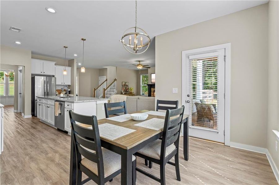 Furnished interior view inside a new home in Crossing Creeks, Monroe (Image 10). Furnished interior view inside a new home in Crossing Creeks, Monroe (Image 10).