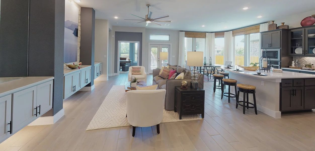Representative furnished interior of a home built from the Gifford by Chesmar Homes in Meyer Ranch, New Braunfels (Image 3). Representative furnished interior of a home built from the Gifford by Chesmar Homes in Meyer Ranch, New Braunfels (Image 3).